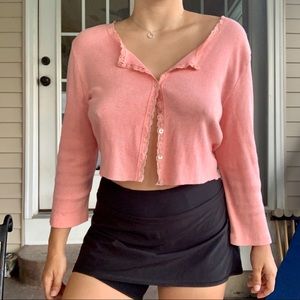 Pink cardigan
